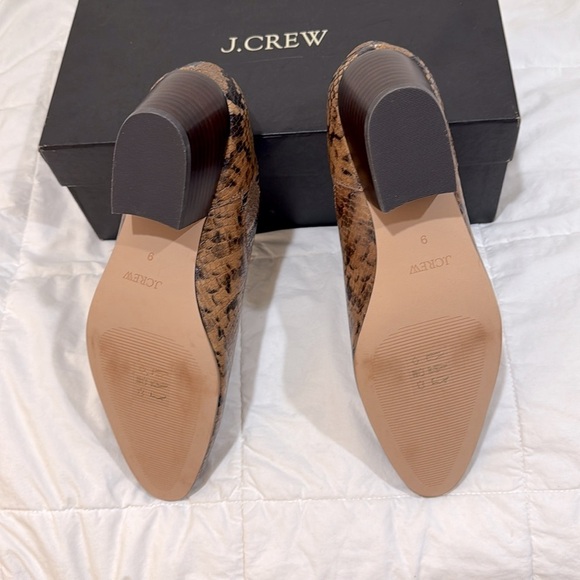 J.Crew Piper low ankle boots in snake-embossed Italian leather NEW SZ 9 - Picture 5 of 7